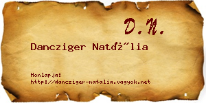 Dancziger Natália névjegykártya